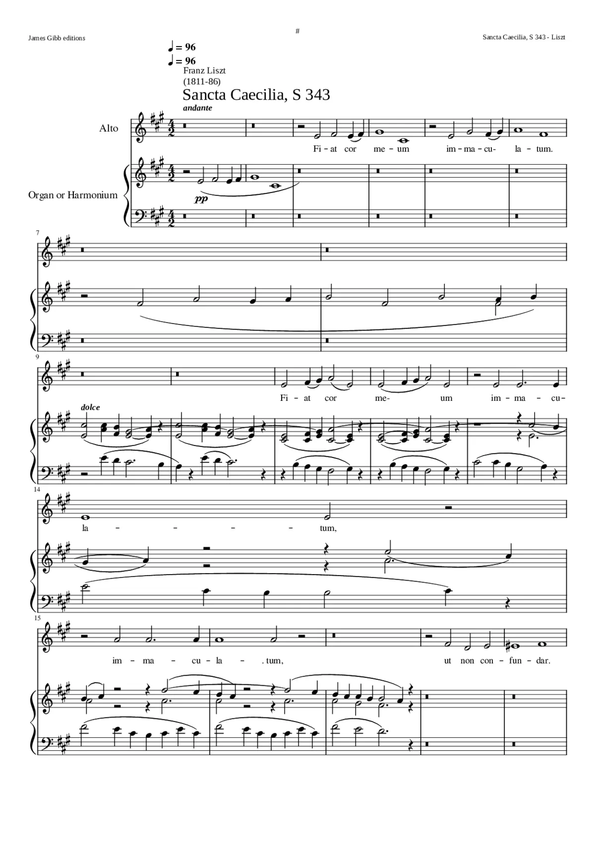 Sancta Caecilia S.343 - Page 1