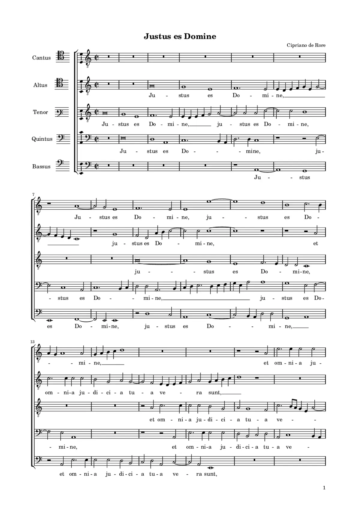 Justus es Domine - Page 1