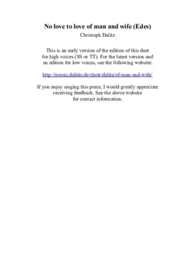 No love to love of man and wife