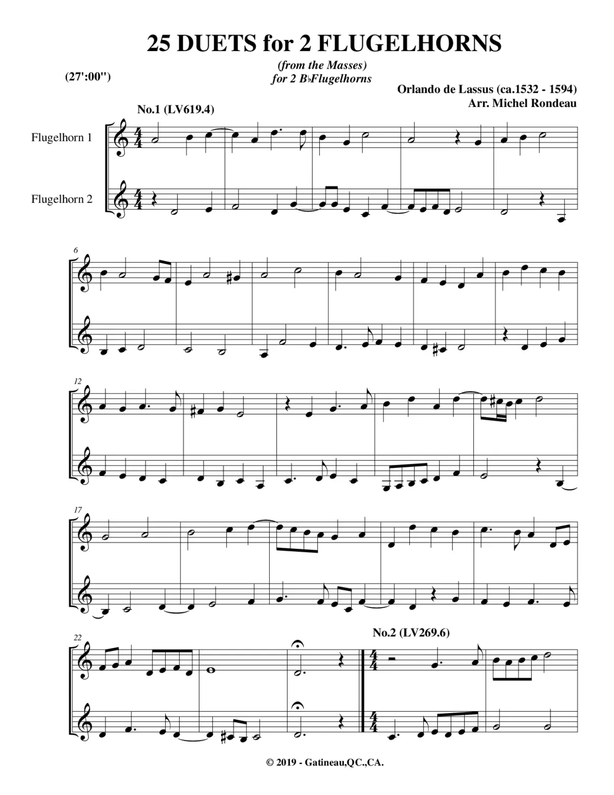 25 Duets for Flugelhorns - Page 1