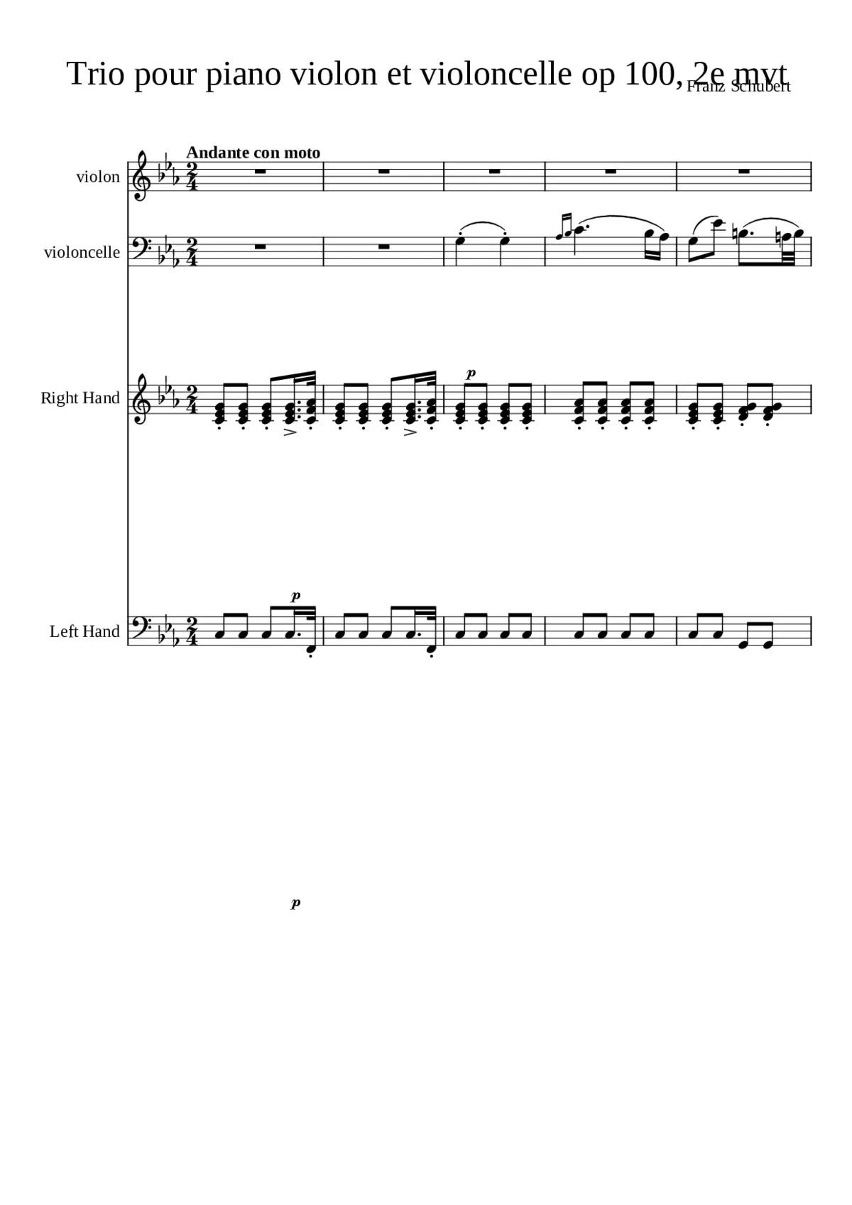 Piano Trio in E-flat major D.929 - Page 1