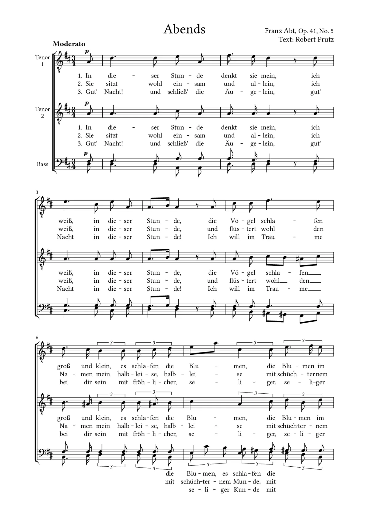 Abends, Op. 44, No. 1 - Page 1