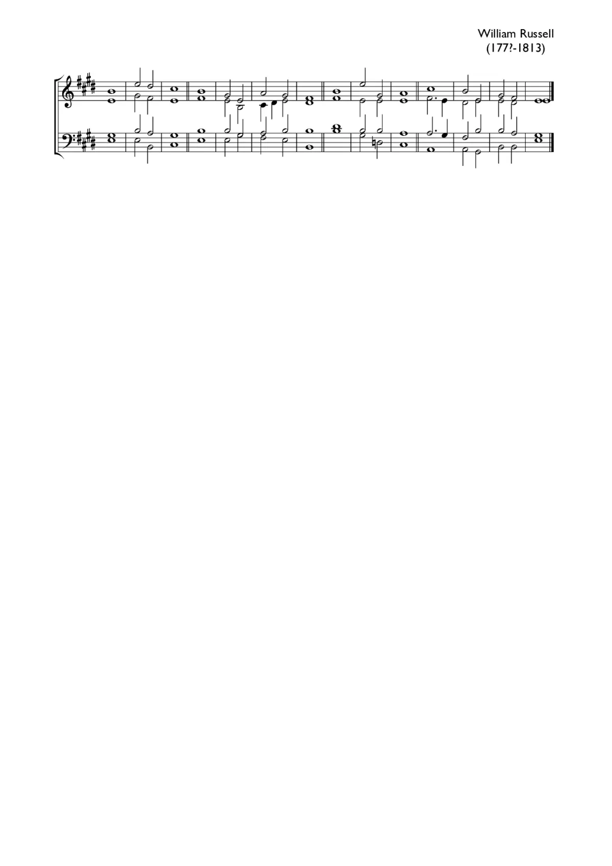 Double chant in E major - Page 1