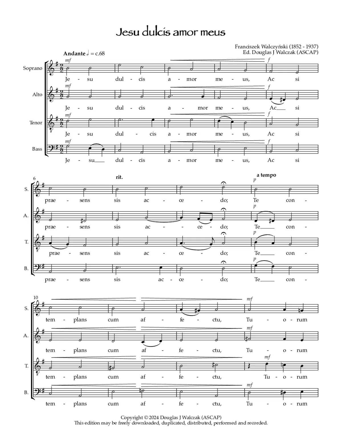 Jesu dulcis amor meus II - Page 1