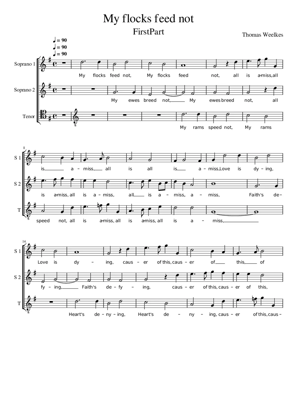 My flocks feed not - Page 1