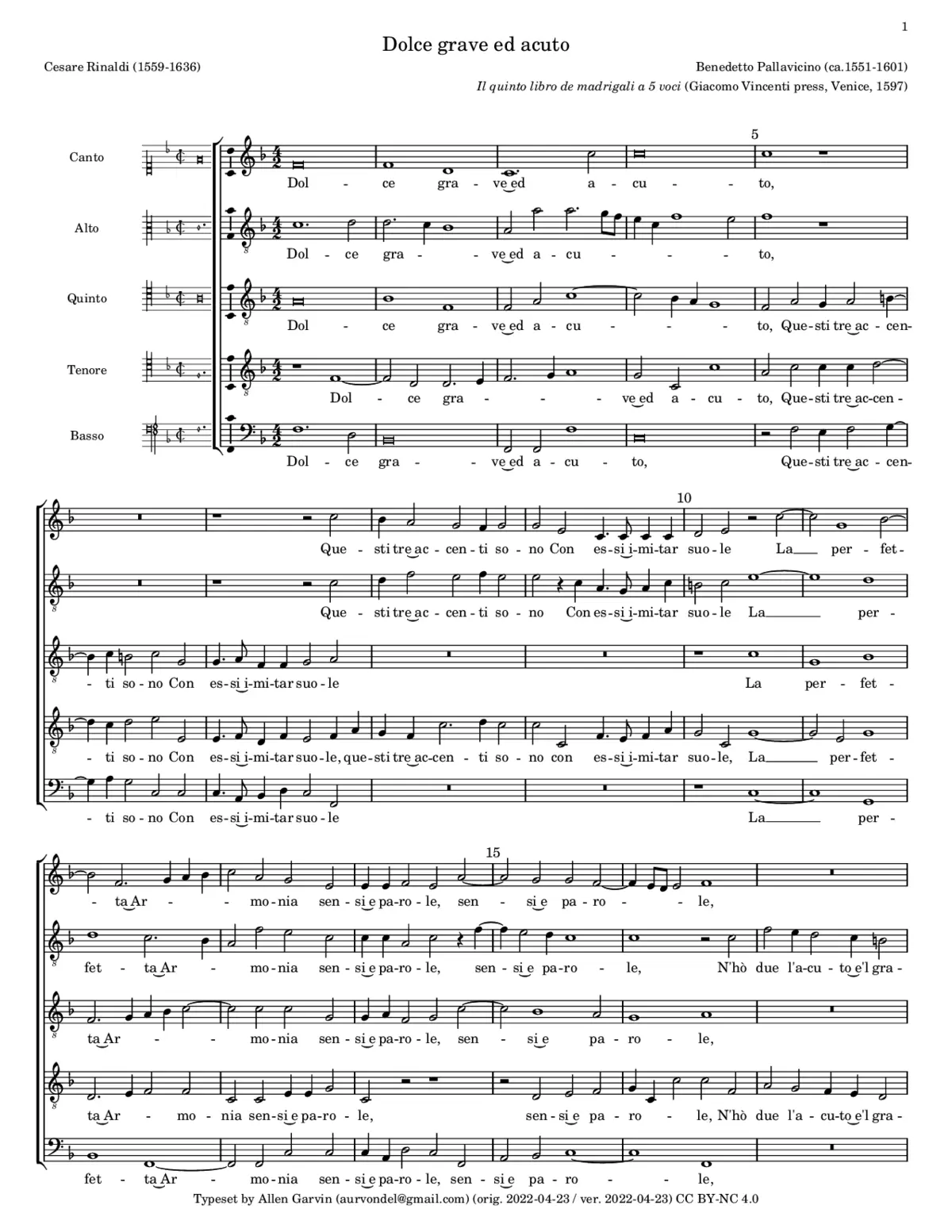 Dolce grave et acuto - Page 1