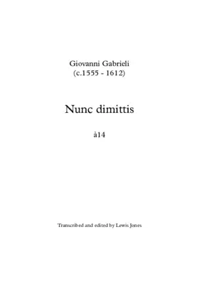 Nunc dimittis a 14
