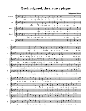 Quel rosignuol, che si soave piagne