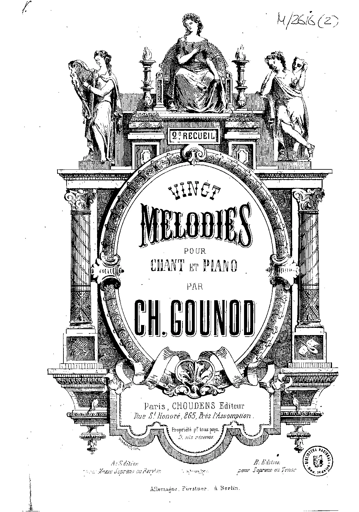 20 Mélodies, 2e recueil - Page 1