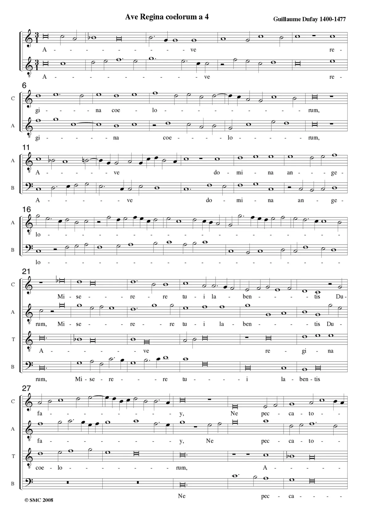 Ave Regina coelorum a 4 - Page 1