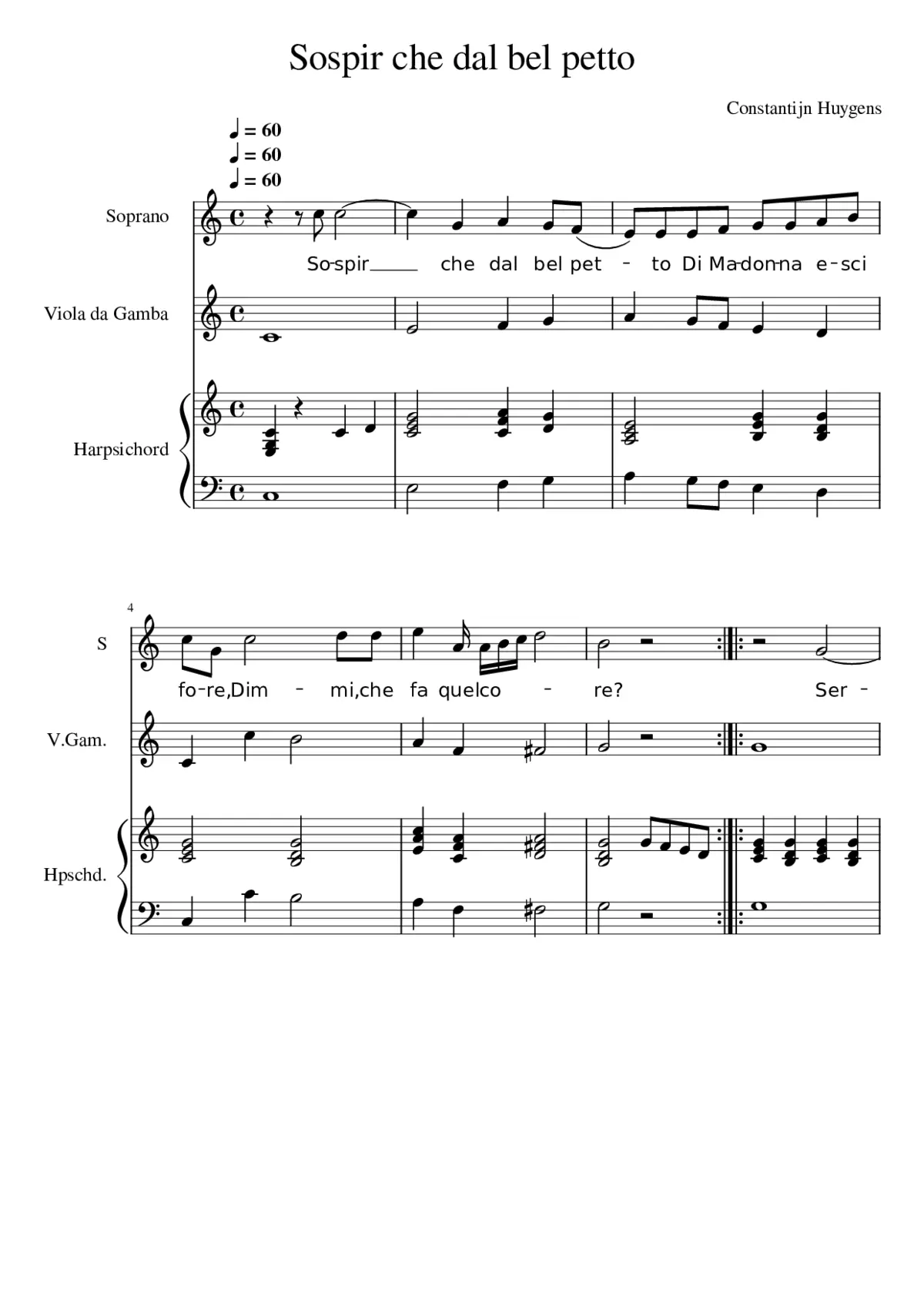 Sospir che dal bel petto - Page 1