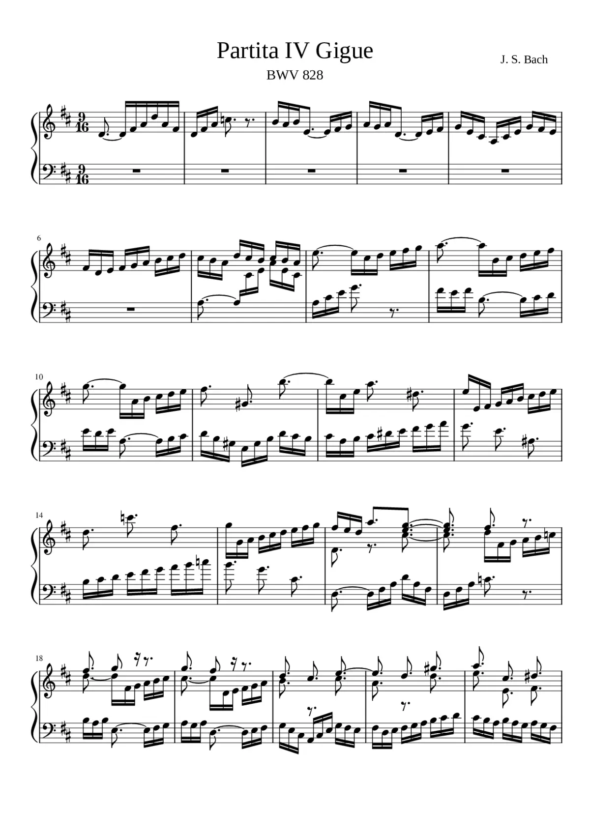 Partita in D major BWV 828 - Page 1