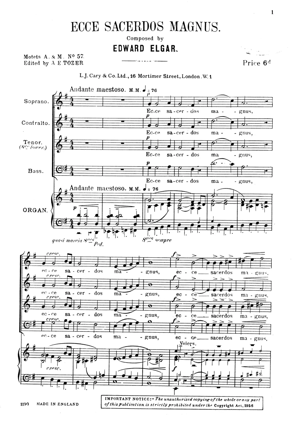 Ecce Sacerdos Magnus - Page 1