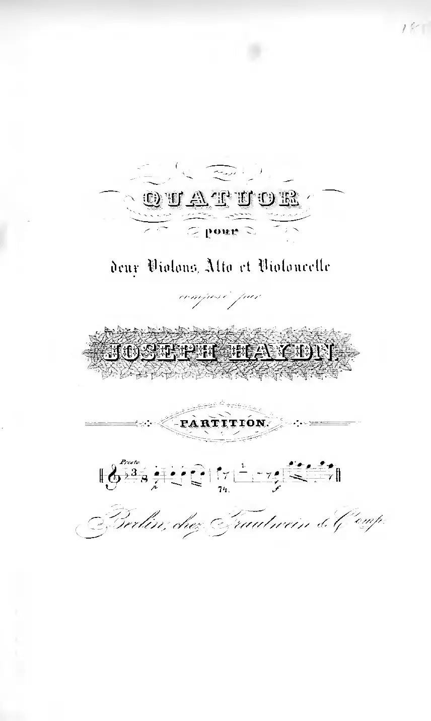 String Quartet in F major - Page 1