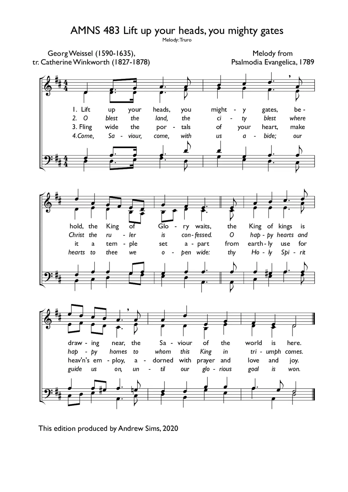 Lift up your heads, you mighty gates - Page 1