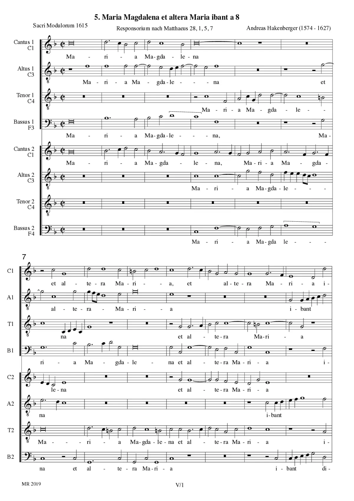 Maria Magdalena et altera Maria ibant - Page 1