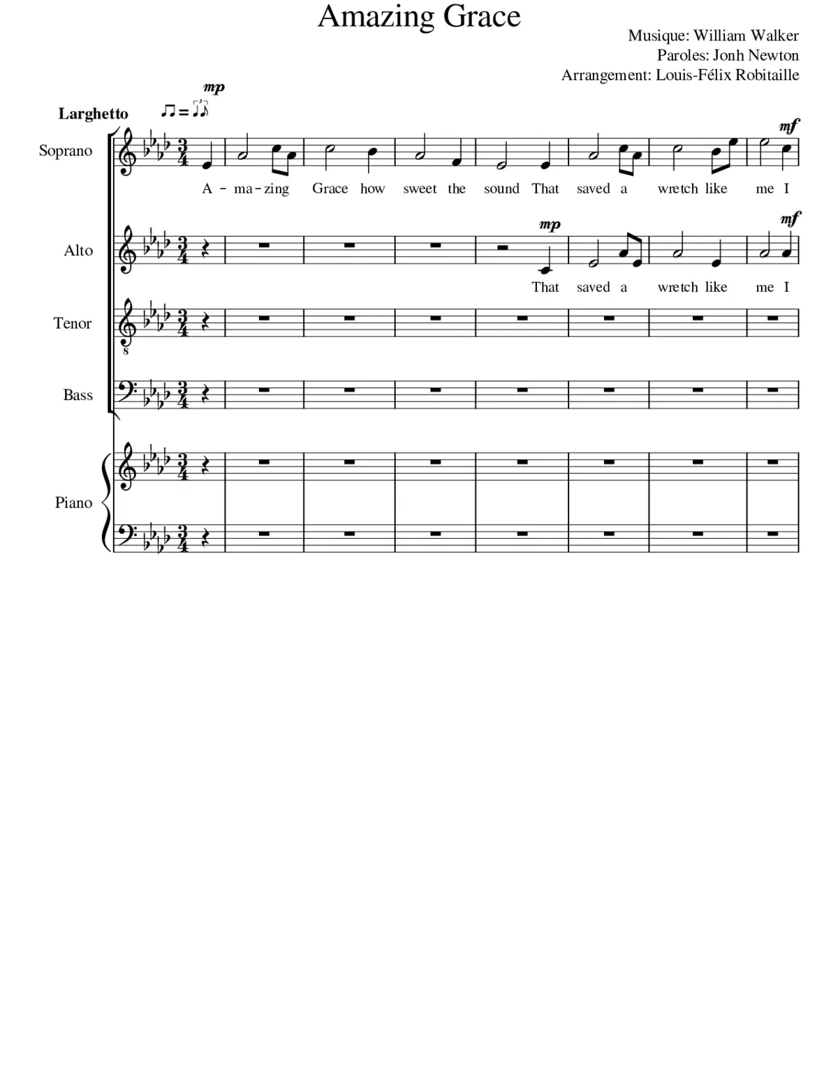 Amazing Grace - Page 1