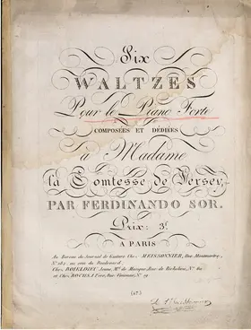 6 Waltzes pour le Piano Forte