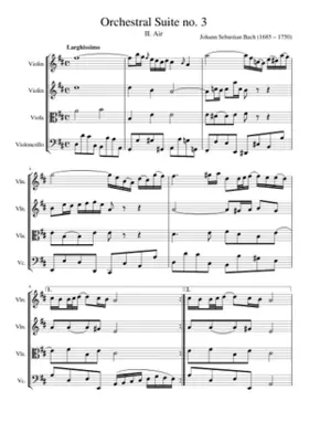 Air 'on the G string' Orchestral Suite No. 3 in D major BWV 1068