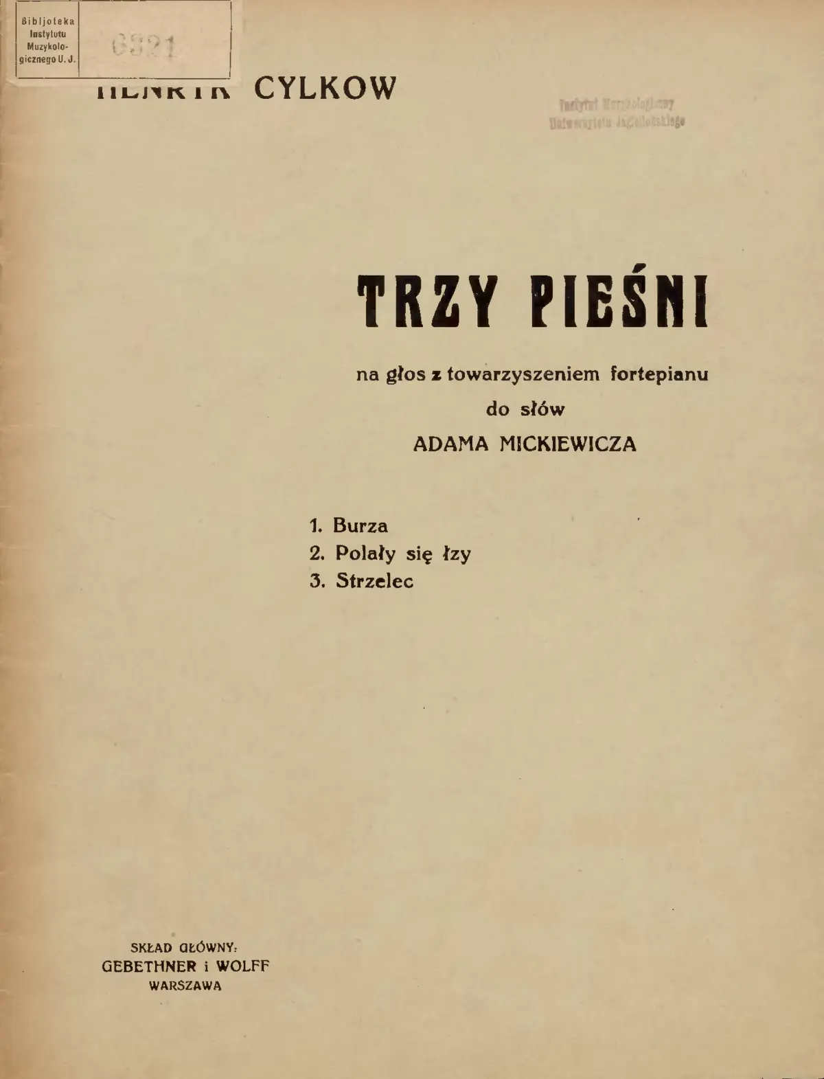 3 Pieśni - Page 1