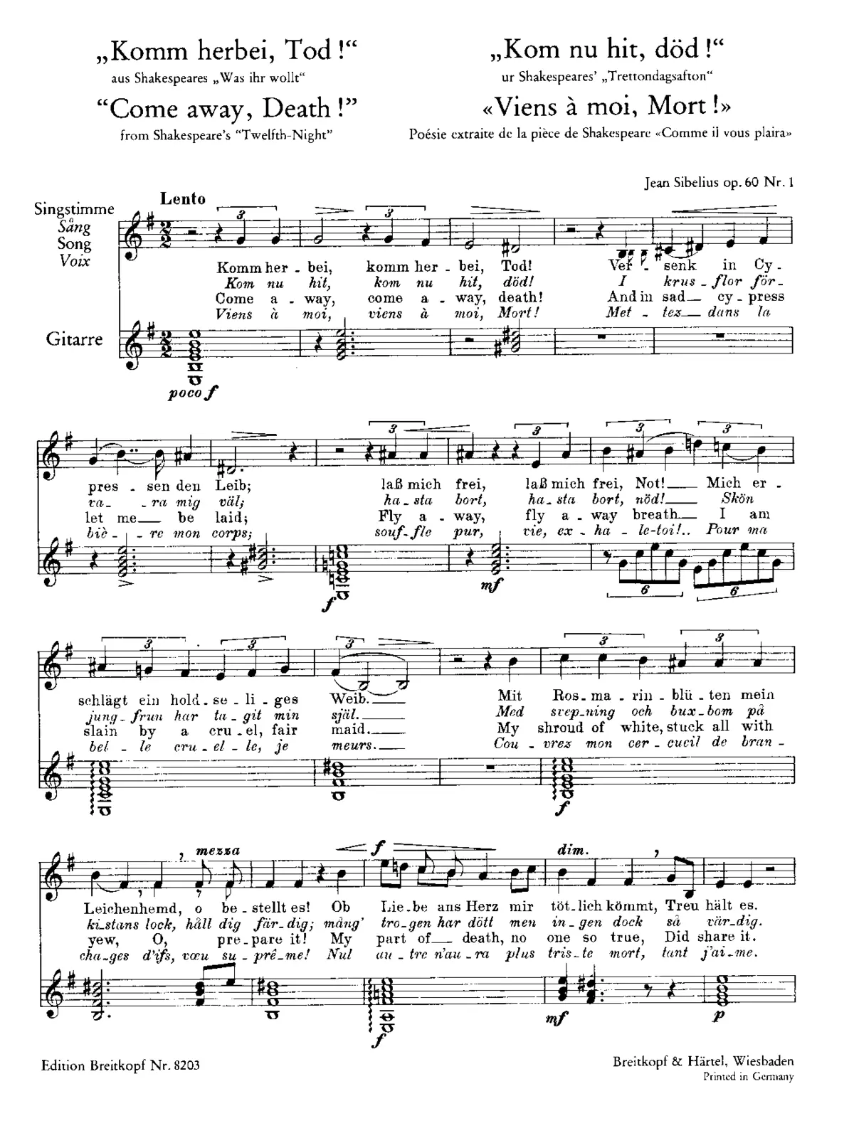 Twelfth Night, Op.60 - Page 1