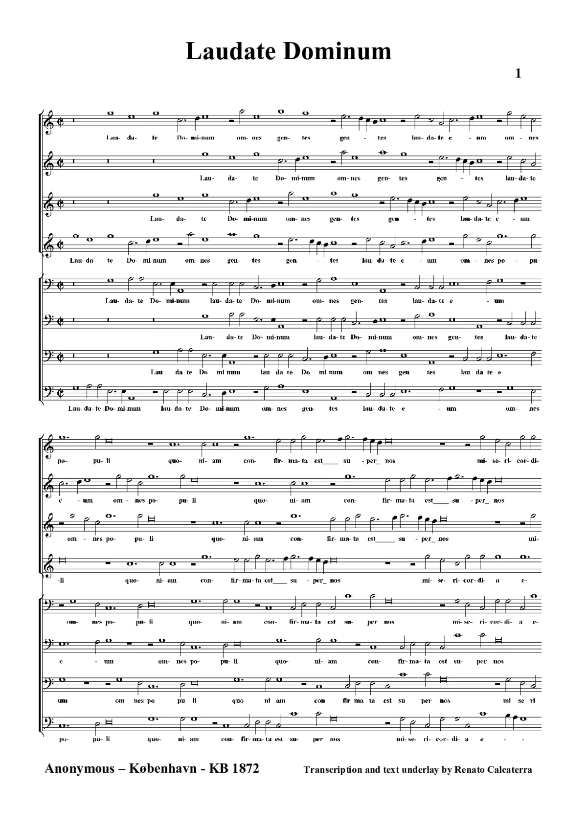 Laudate Dominum a 8 - Page 1