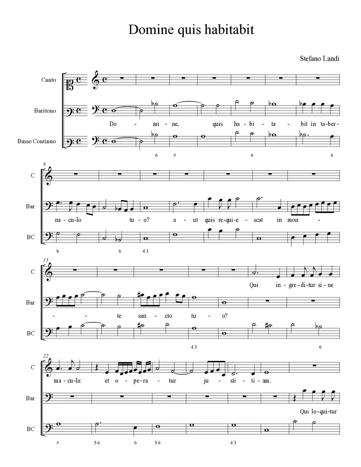 Domine quis habitabit - Page 1