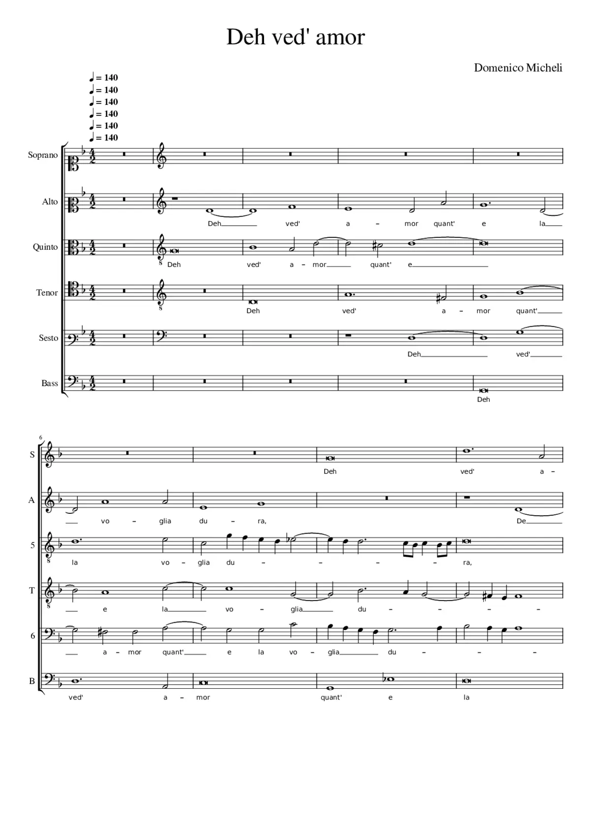 Deh ved' amor - Page 1