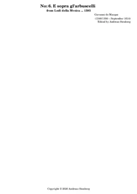 E sopra gl'arbuscelli