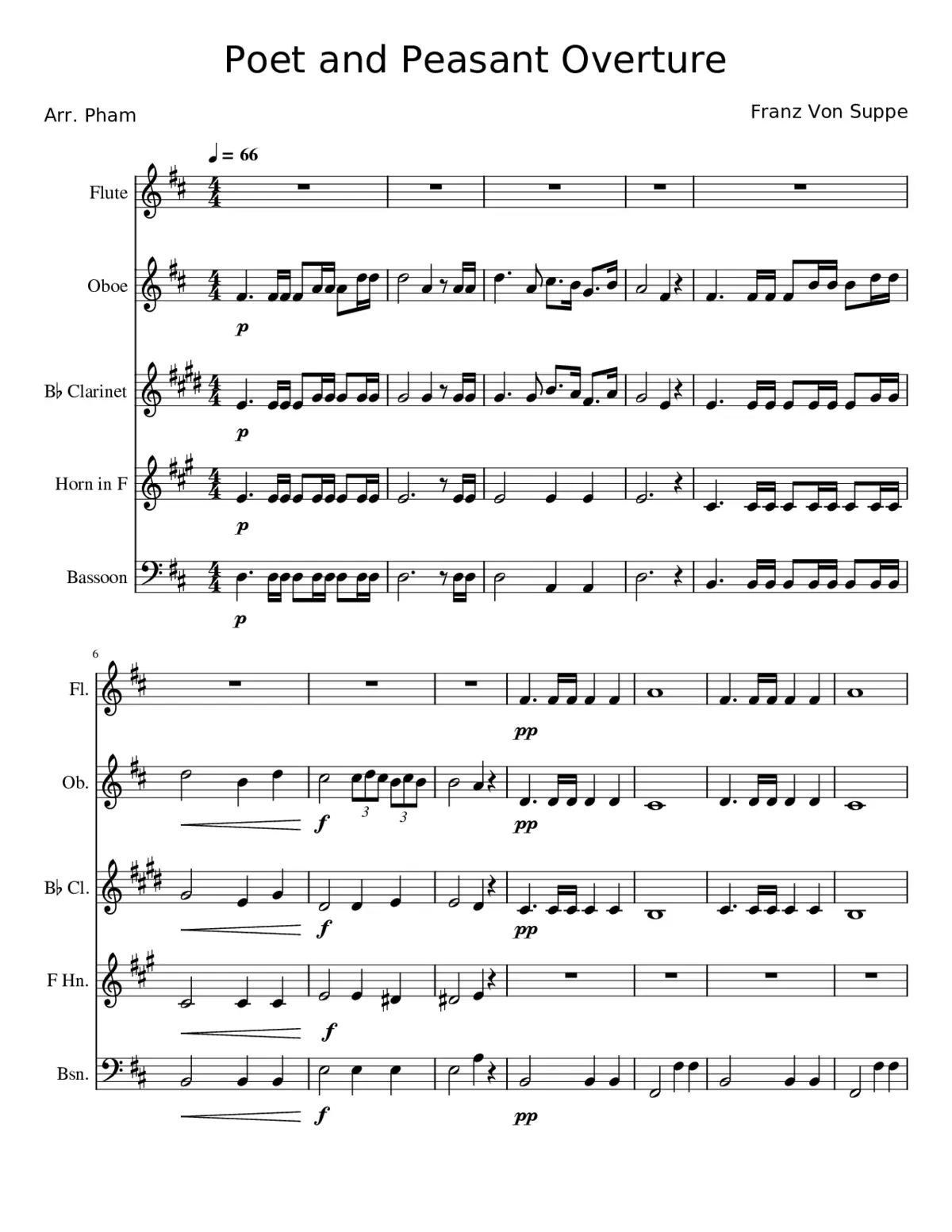 Overture to Poet and Peasant - Page 1
