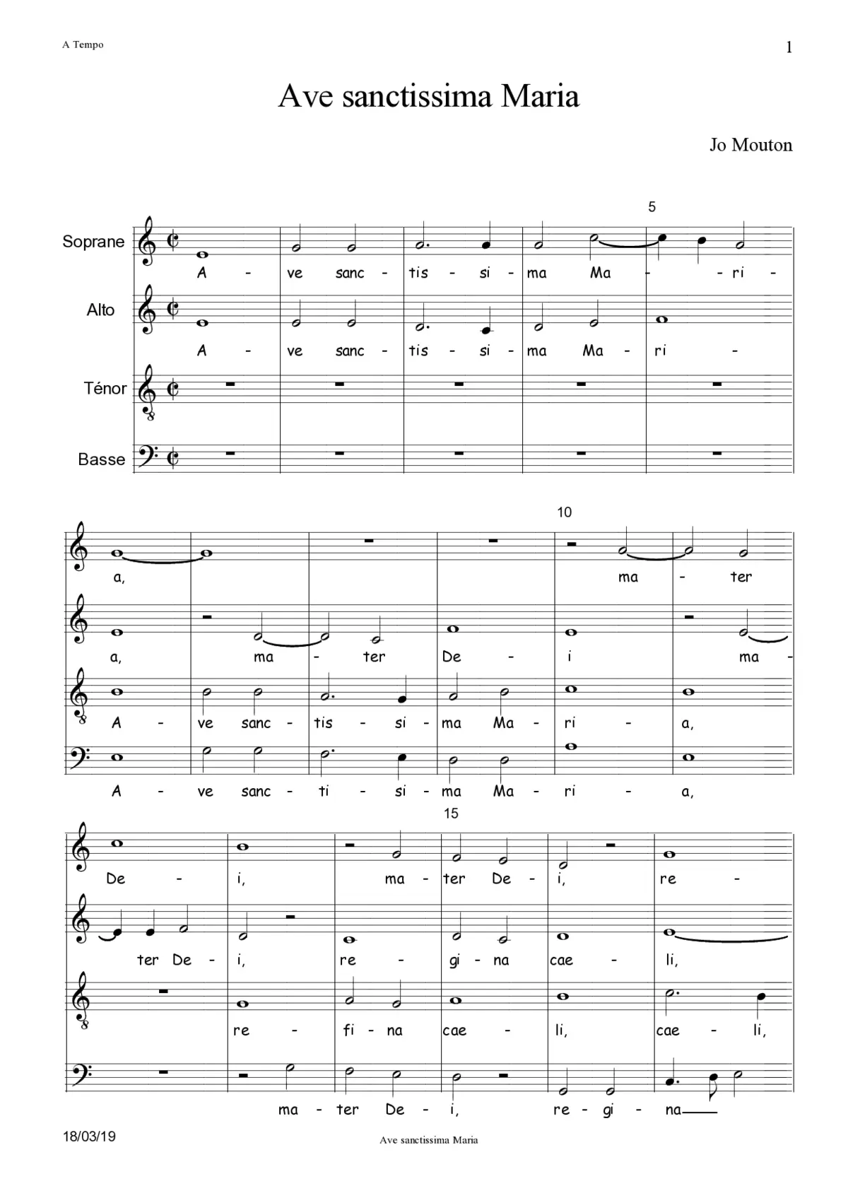 Ave sanctissima Maria - Page 1