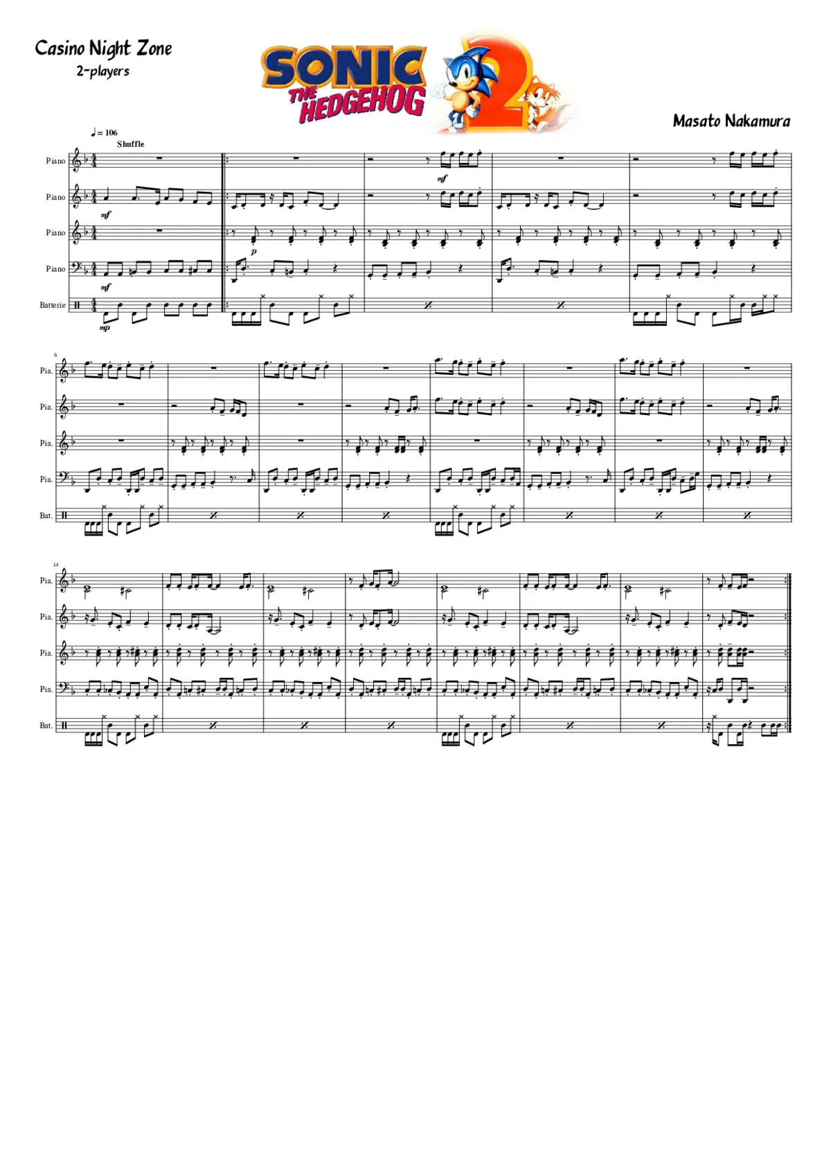 sonic the hedgehog 2 - casino night zone 2-player - Page 1