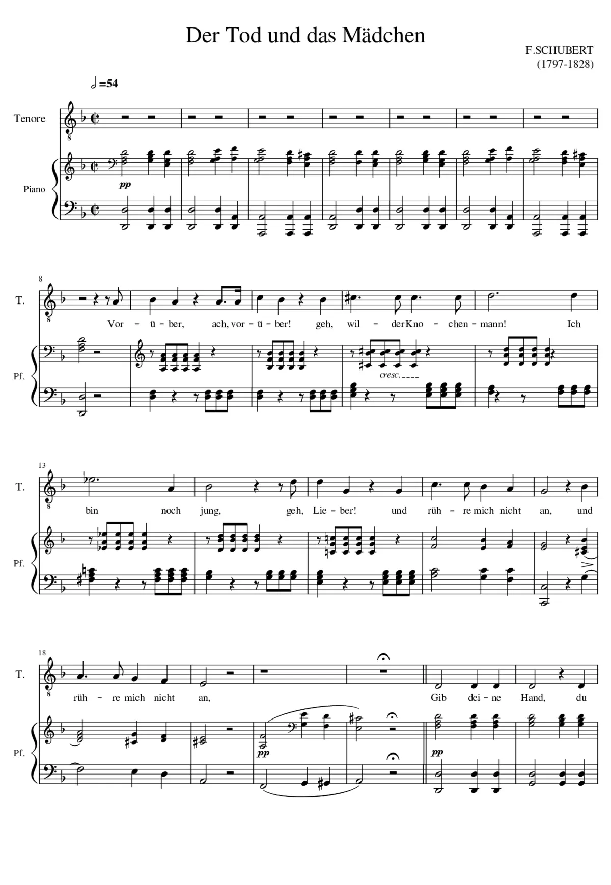 Der Tod und das Mädchen D.531 - Page 1