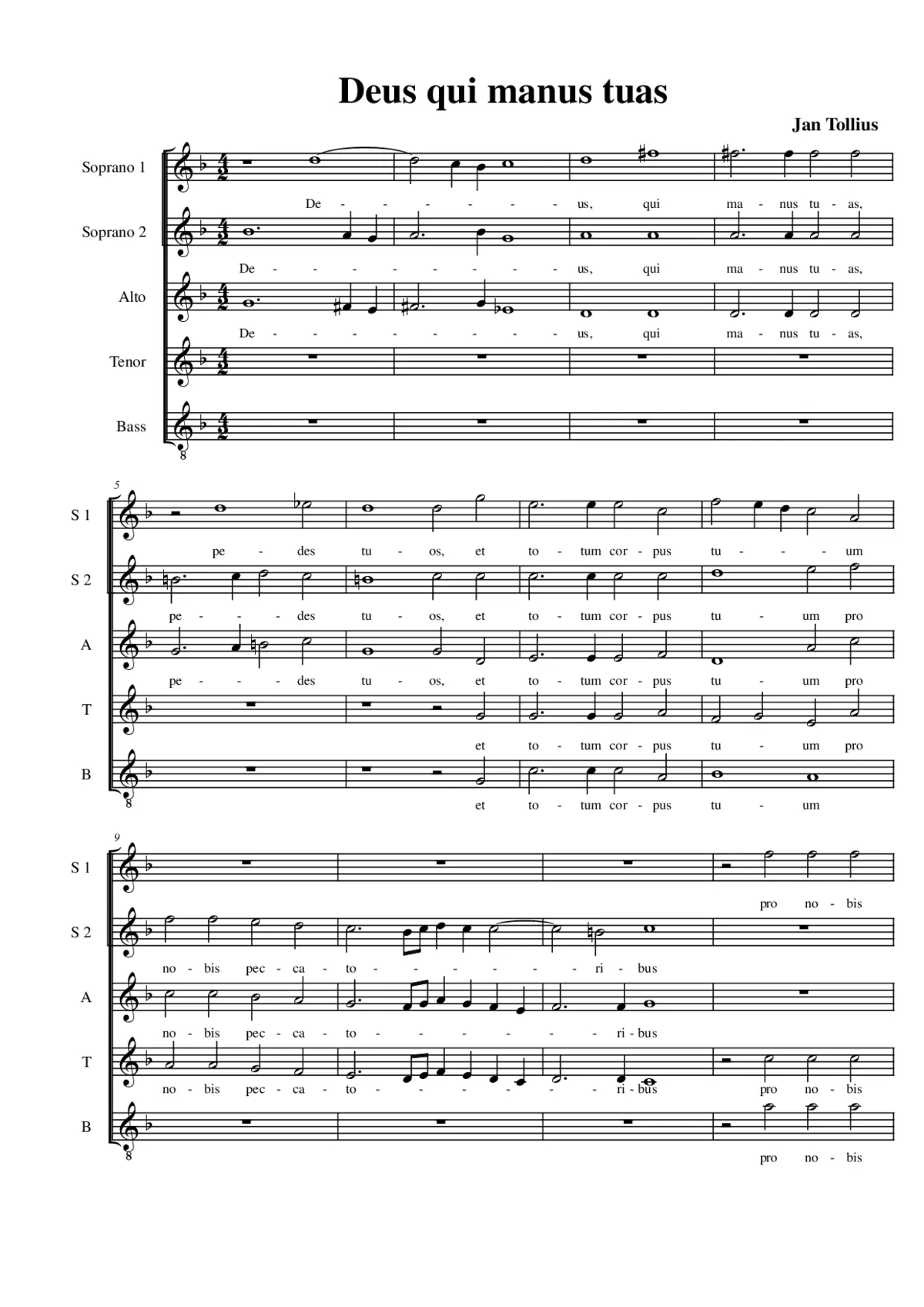 Deus, qui manus tuas - Page 1