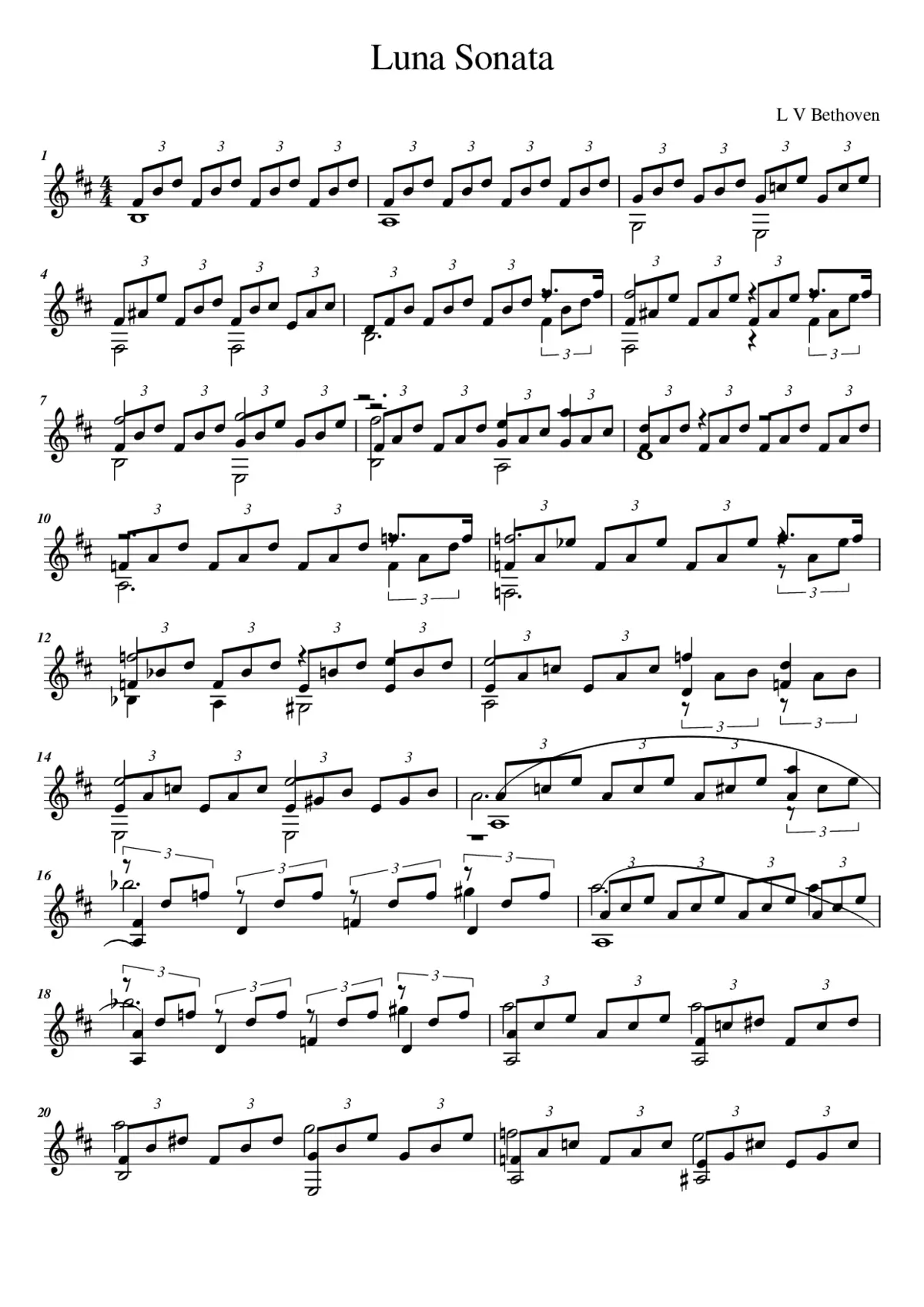 Moonlight Sonata - Page 1