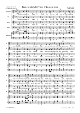 Praise waiteth for thee, O Lord, in Sion