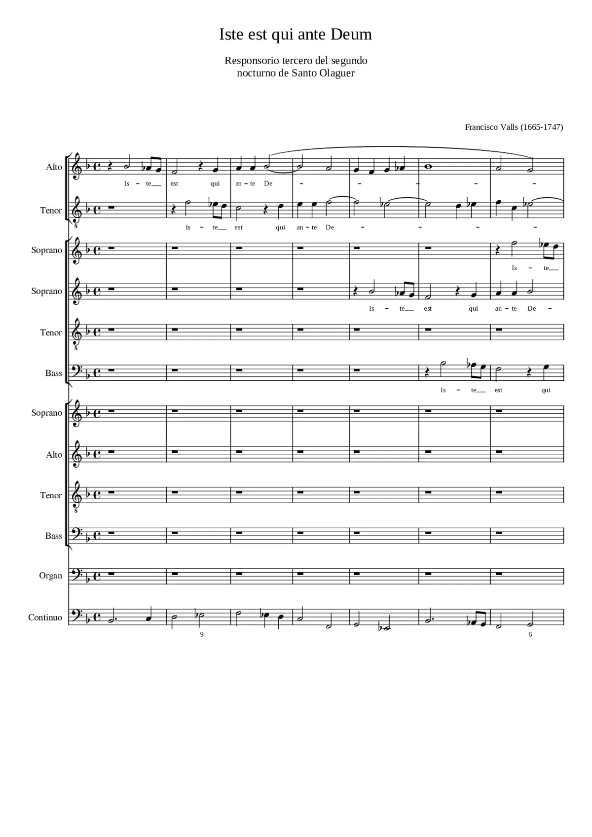 Iste est qui ante Deum - Page 1