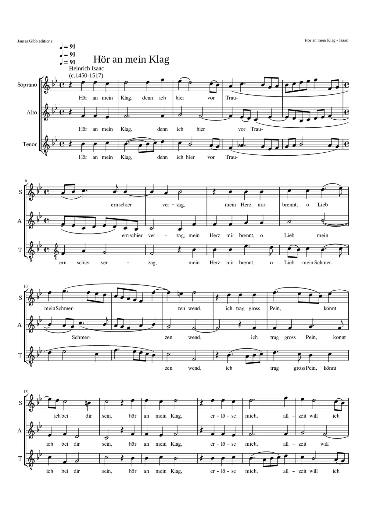 Hör an mein Klag - Page 1