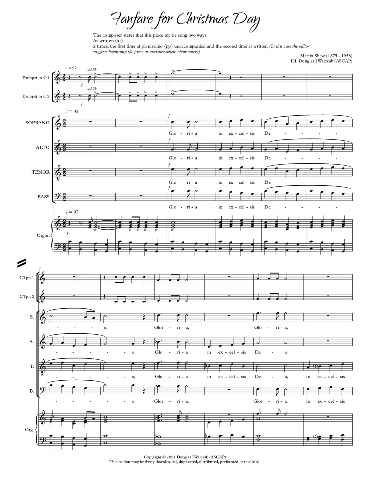 Fanfare for Christmas Day - Page 1