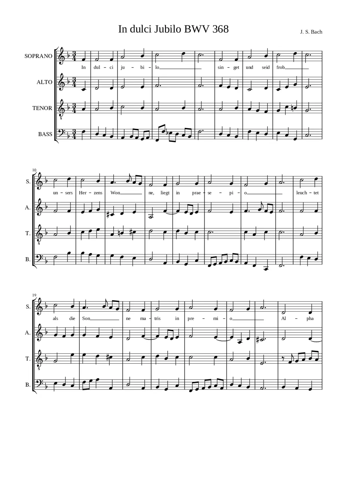In dulci jubilo BWV 368 - Page 1