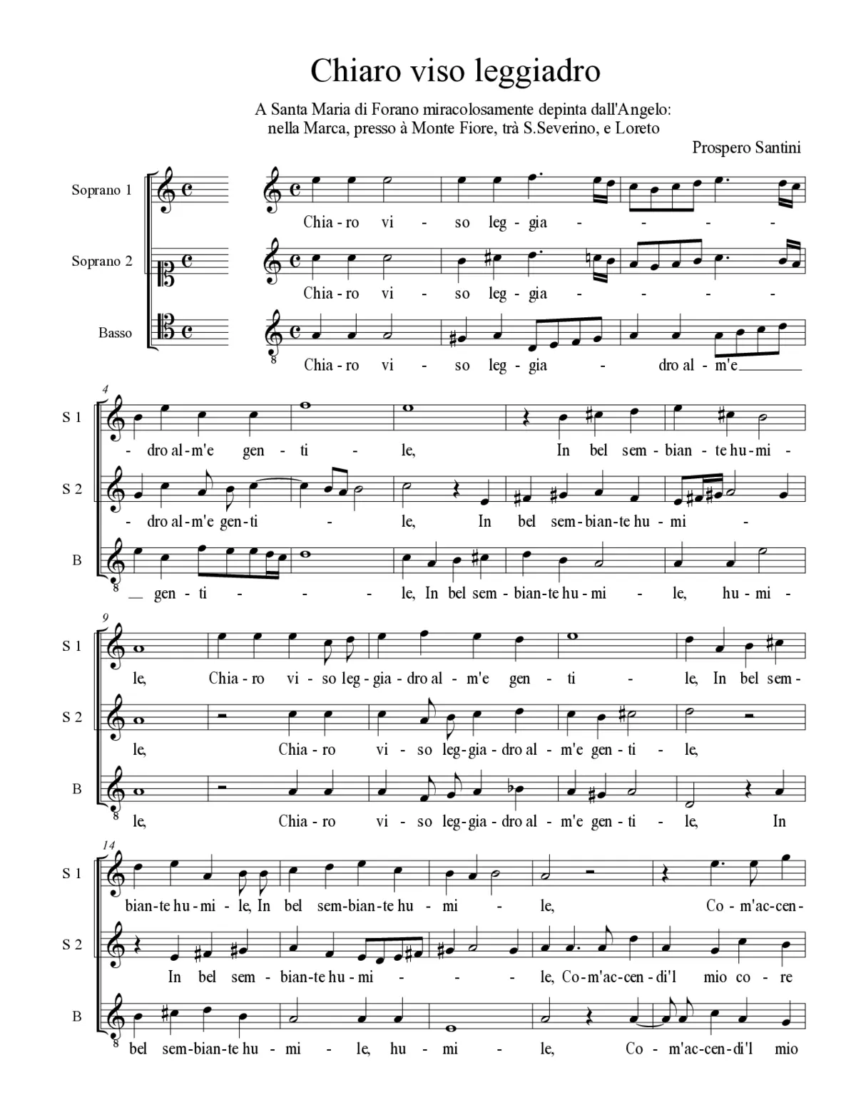 Chiaro viso leggiadro - Page 1