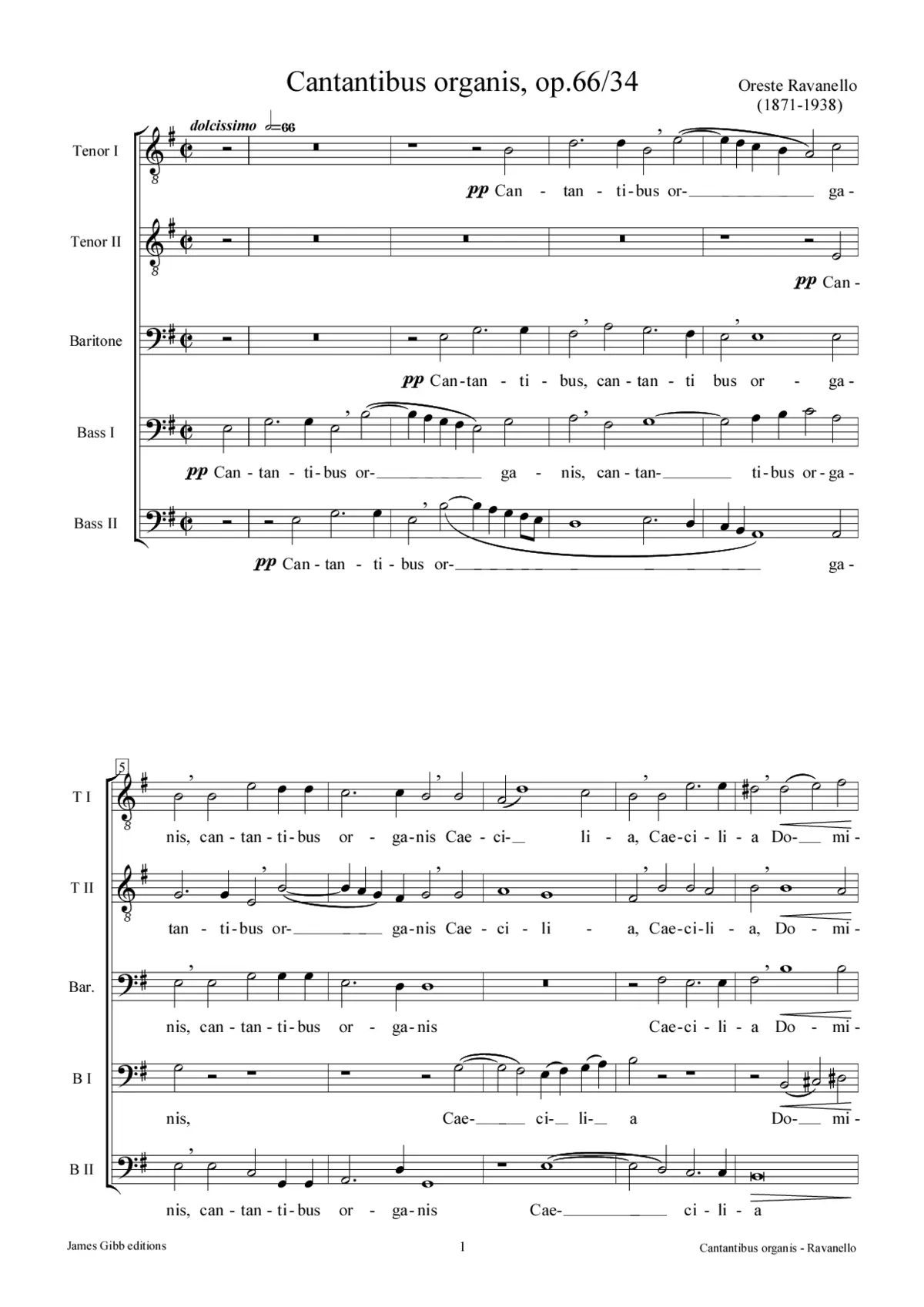Cantantibus organis, op. 66/34 - Page 1