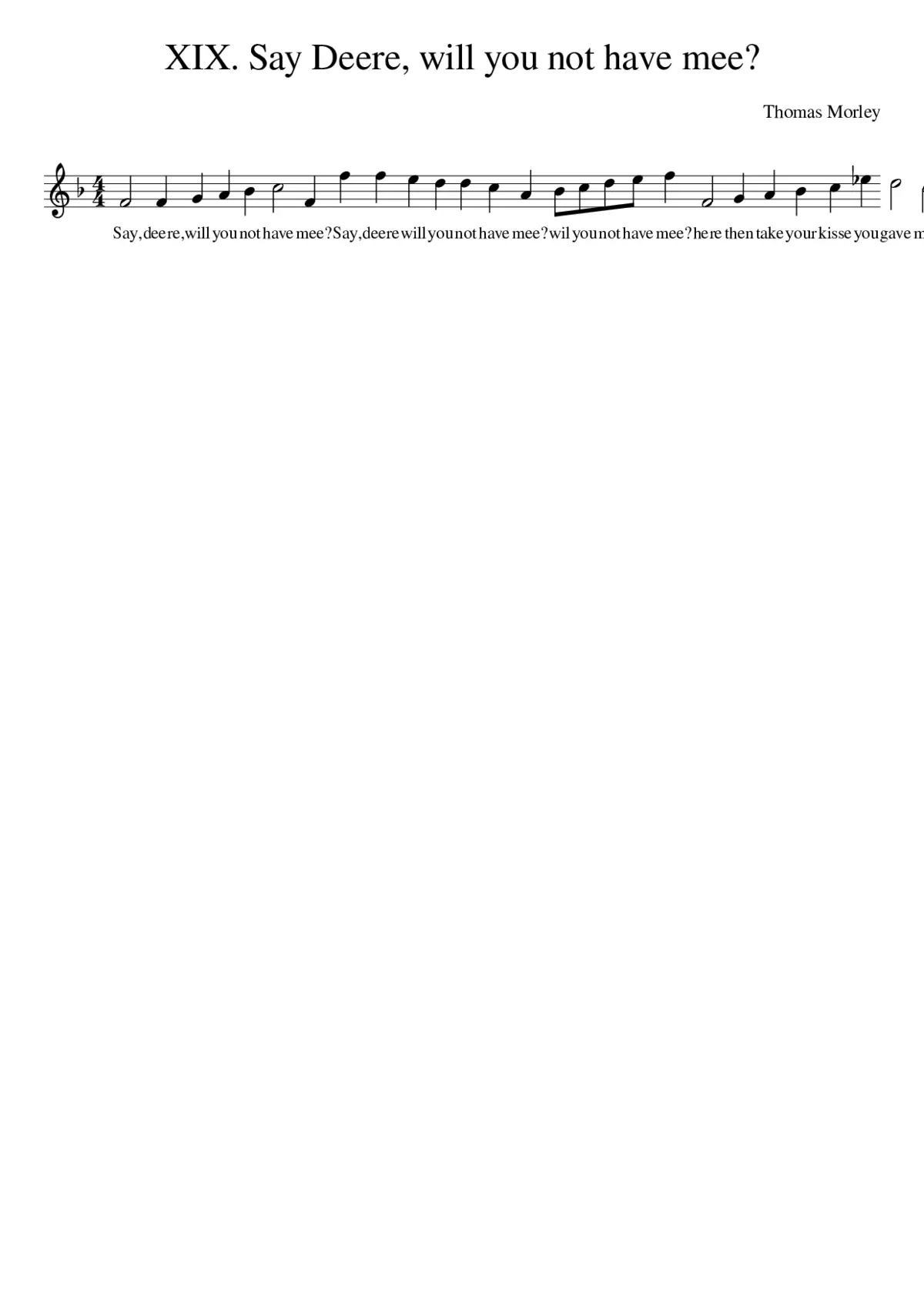 XIX. Say Deere will you not have mee? - Page 1