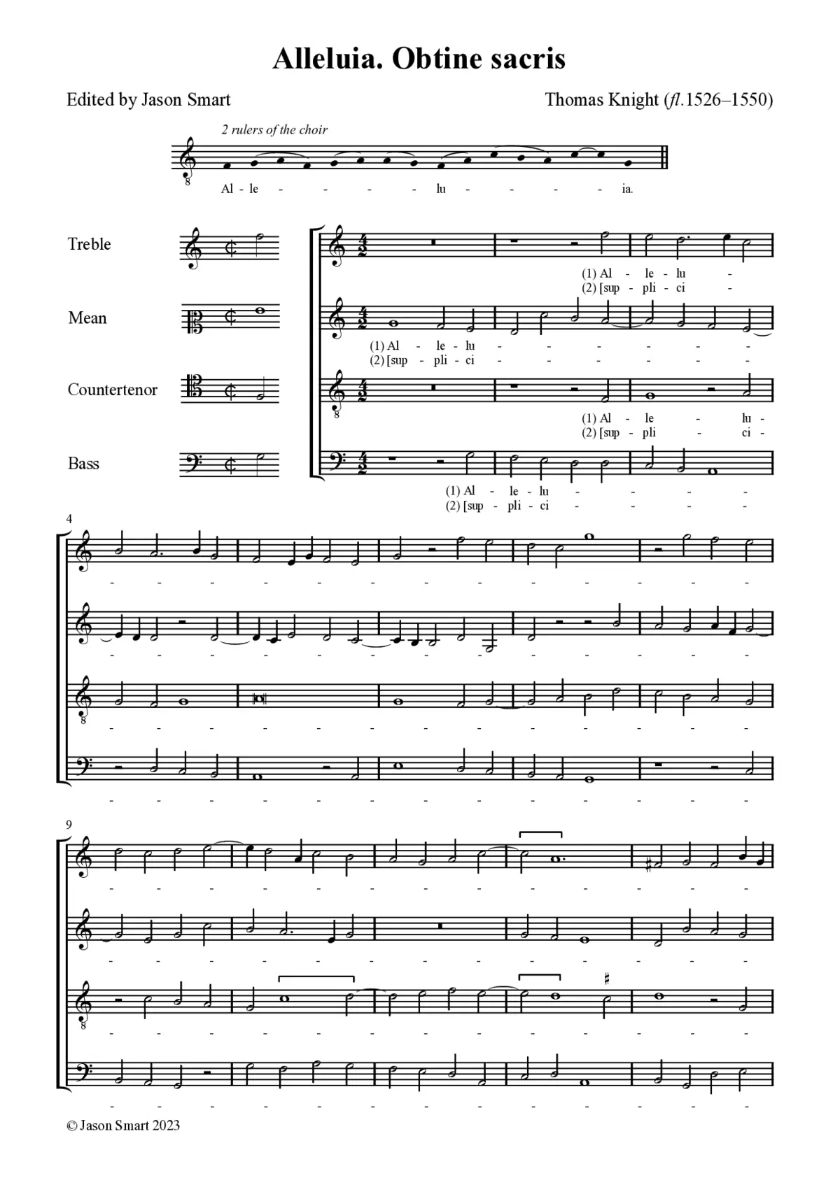 Alleluia. Obtine sacris - Page 1