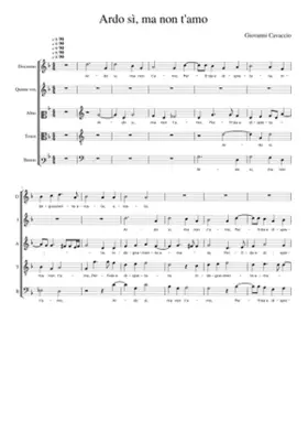 Ardo sì ma non t'amo