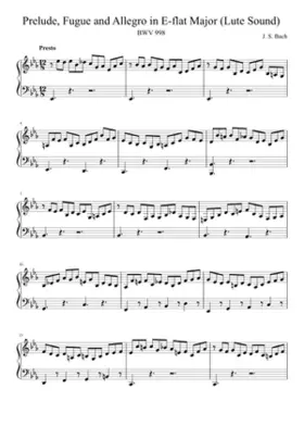 Prelude Fugue and Allegro in E-flat major BWV 998