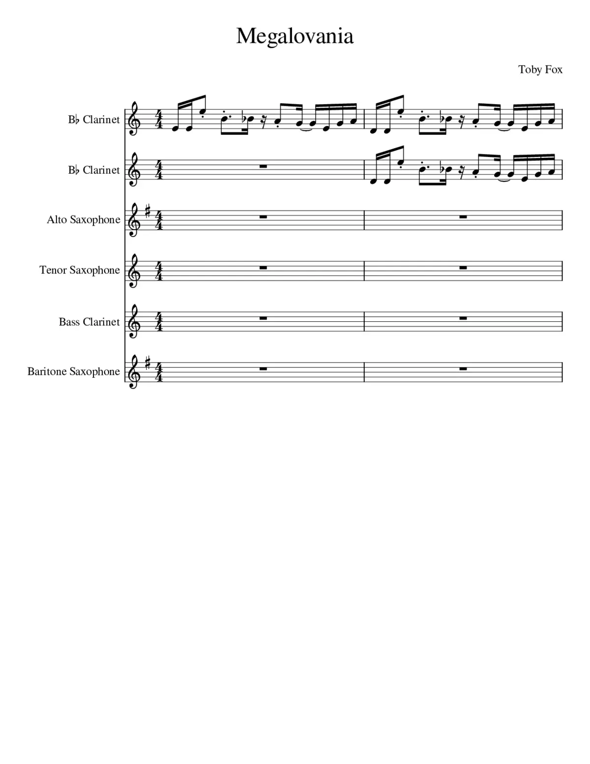 Megalovania - Page 1