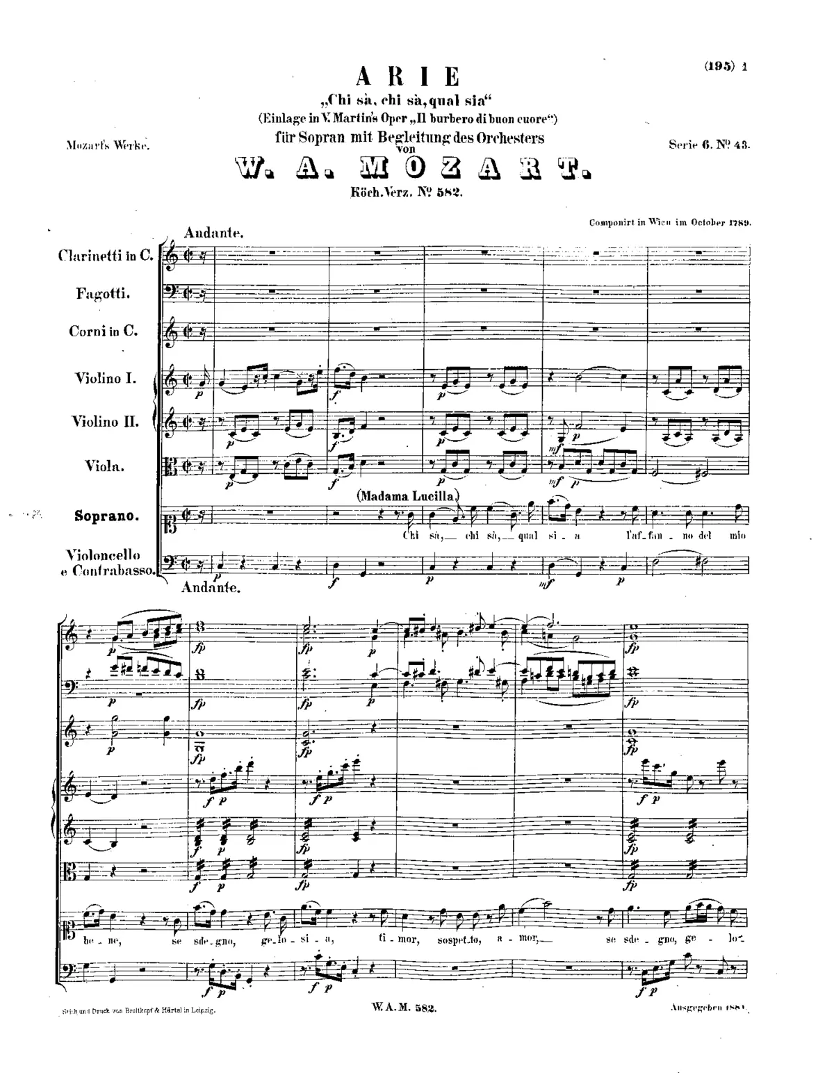Chi sà, chi sà, qual sia - Page 1