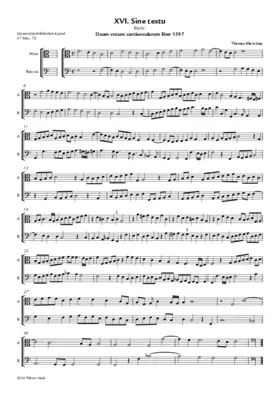 XVI Bicinium sine textu