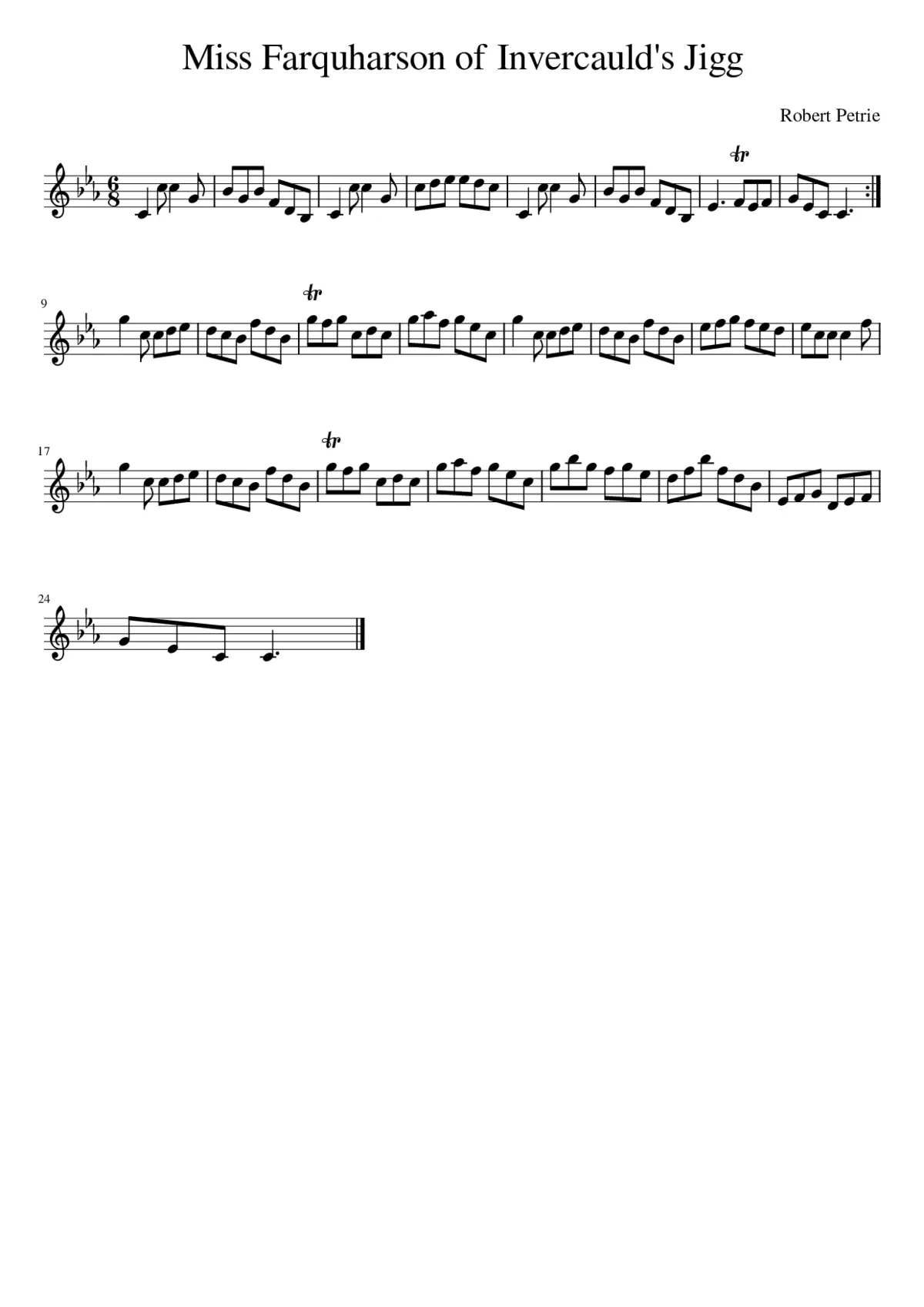 Miss Farquharson of Invercauld's Jigg - Page 1